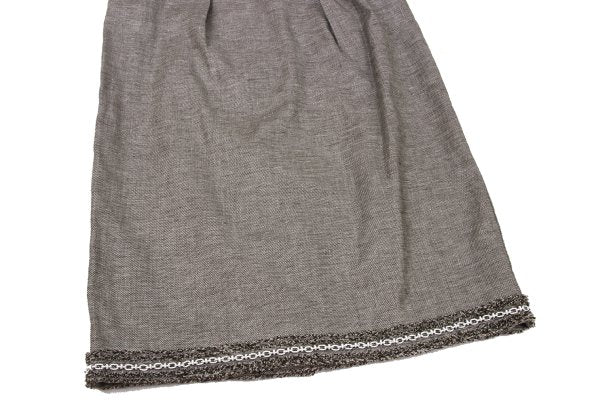 yoshie inaba Linen Blend Fringe Taping Skirt Brown Size 9