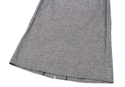 YOSHIE INABA Linen Blend Back Slit Skirt Black Size 9