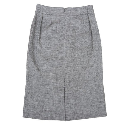 YOSHIE INABA Linen Blend Back Slit Skirt Black Size 9
