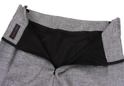 YOSHIE INABA Linen Blend Back Slit Skirt Black Size 9