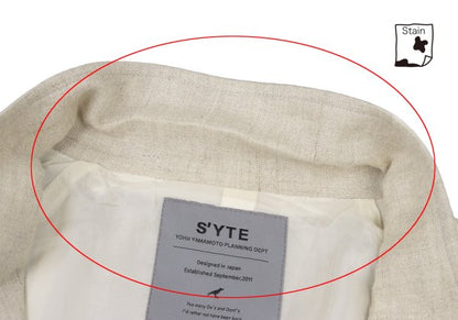 S'YTE Linen Panel Detail Jacket Beige Size 3