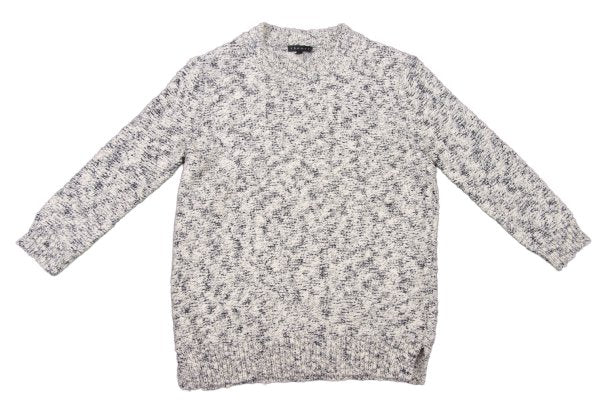 Theory Cotton Blend 3/4 Sleeve Knit Sweater White Size S