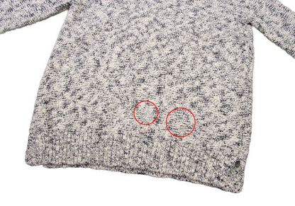 Theory Cotton Blend 3/4 Sleeve Knit Sweater White Size S