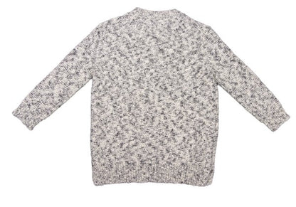 Theory Cotton Blend 3/4 Sleeve Knit Sweater White Size S
