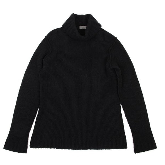 Yohji Yamamoto POUR HOMME Wool Low Sweater Black Size 3