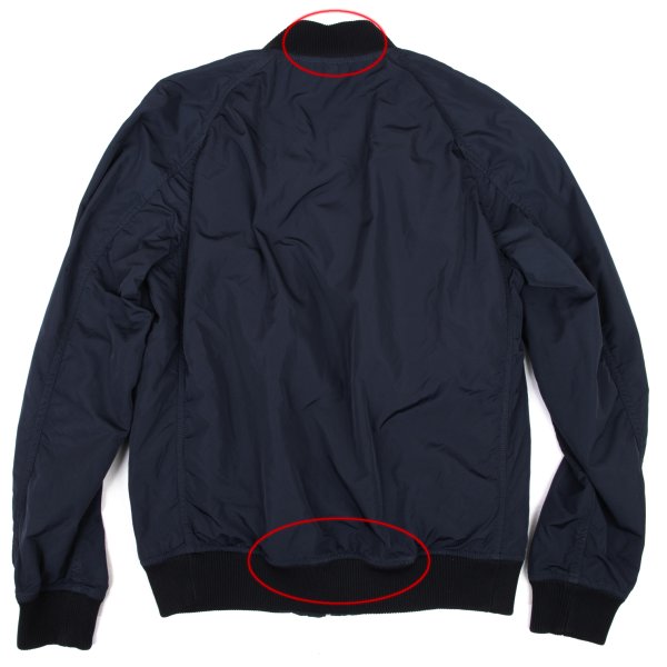COMME des GARCONS HOMME Poly Stripe Zip Blouson Blue Size S