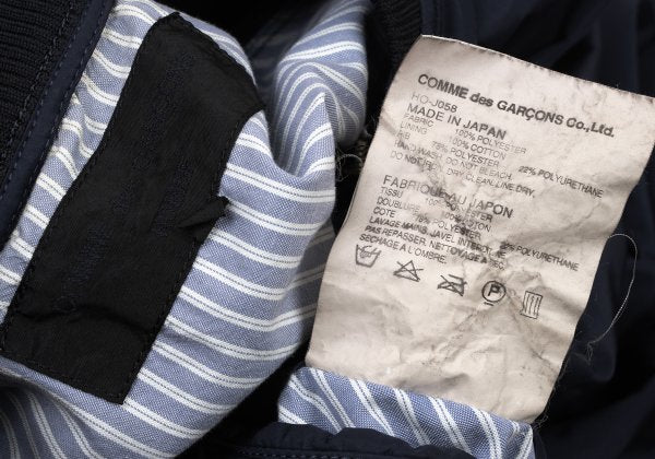 COMME des GARCONS HOMME Poly Stripe Zip Blouson Blue Size S