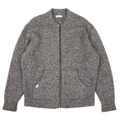 Papas Wool Marble Zip Knit Cardigan Gray Size L