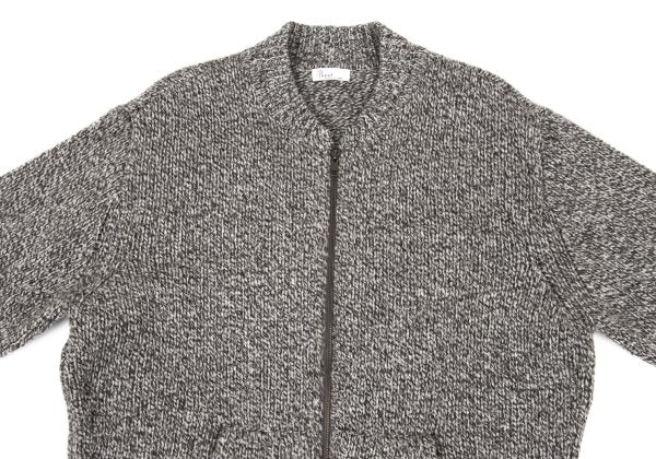 Papas Wool Marble Zip Knit Cardigan Gray Size L