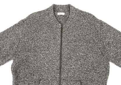Papas Wool Marble Zip Knit Cardigan Gray Size L