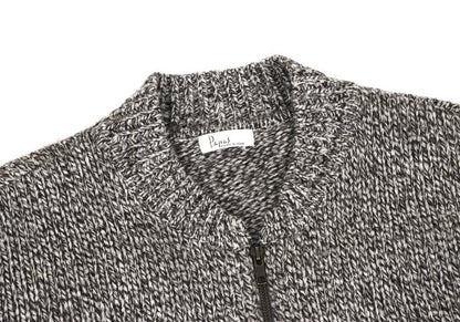 Papas Wool Marble Zip Knit Cardigan Gray Size L