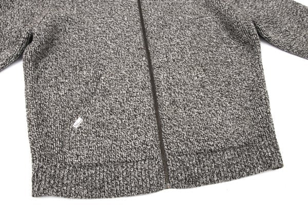 Papas Wool Marble Zip Knit Cardigan Gray Size L