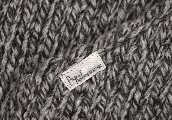 Papas Wool Marble Zip Knit Cardigan Gray Size L