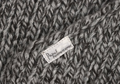 Papas Wool Marble Zip Knit Cardigan Gray Size L