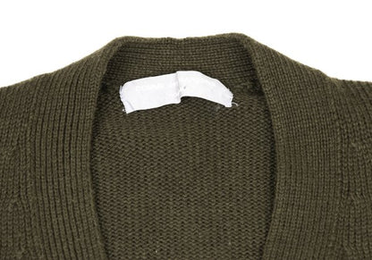 COMME des GARCONS HOMME Wool Low Gauge Cardigan Green Size L