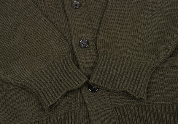 COMME des GARCONS HOMME Wool Low Gauge Cardigan Green Size L