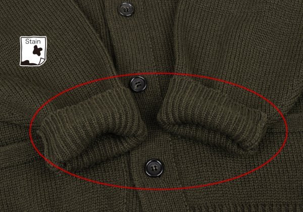 COMME des GARCONS HOMME Wool Low Gauge Cardigan Green Size L