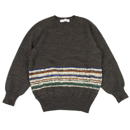COMME des GARCONS HOMME Wool Colorful Sweater Brown Size L