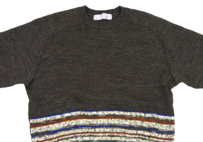 COMME des GARCONS HOMME Wool Colorful Sweater Brown Size L