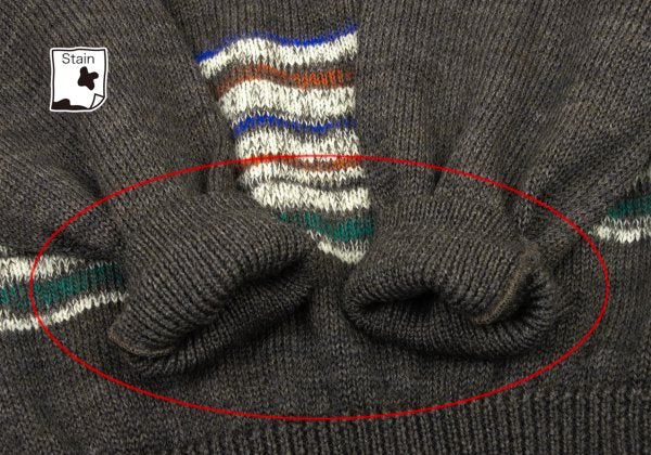 COMME des GARCONS HOMME Wool Colorful Sweater Brown Size L