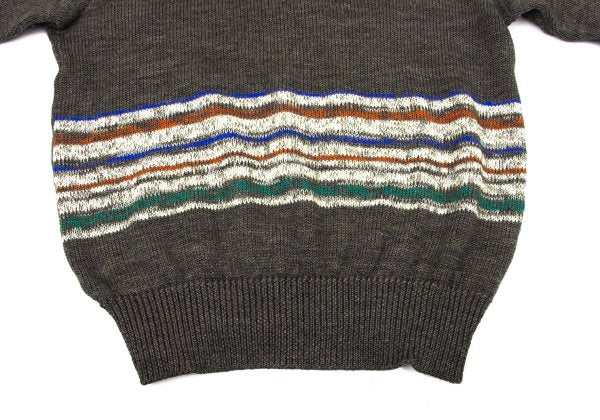 COMME des GARCONS HOMME Wool Colorful Sweater Brown Size L
