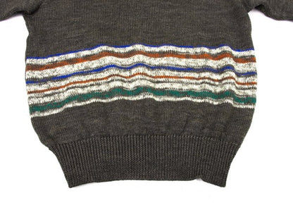 COMME des GARCONS HOMME Wool Colorful Sweater Brown Size L