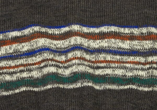 COMME des GARCONS HOMME Wool Colorful Sweater Brown Size L
