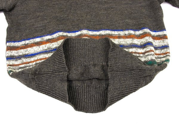 COMME des GARCONS HOMME Wool Colorful Sweater Brown Size L