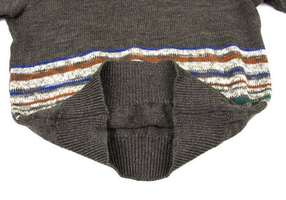 COMME des GARCONS HOMME Wool Colorful Sweater Brown Size L
