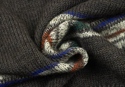 COMME des GARCONS HOMME Wool Colorful Sweater Brown Size L
