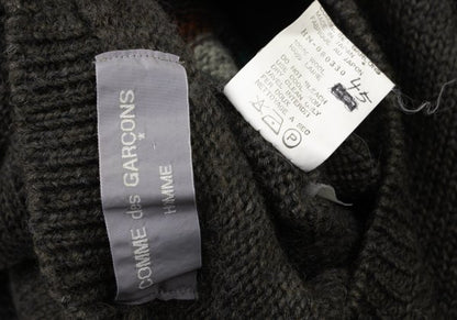 COMME des GARCONS HOMME Wool Colorful Sweater Brown Size L