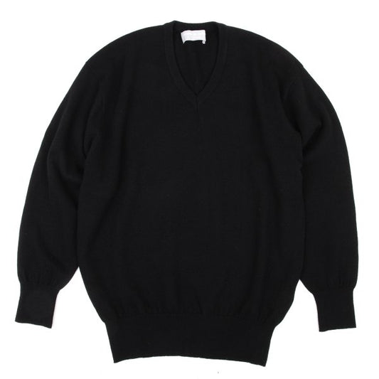 COMME des GARCONS HOMME Wool Blend V-Neck Knit Black Size L