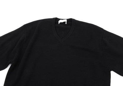 COMME des GARCONS HOMME Wool Blend V-Neck Knit Black Size L