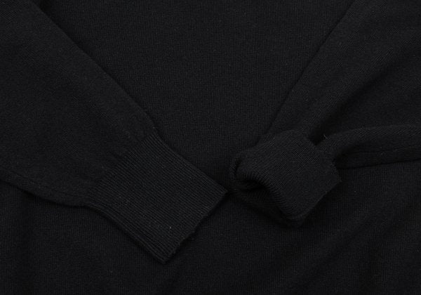 COMME des GARCONS HOMME Wool Blend V-Neck Knit Black Size L
