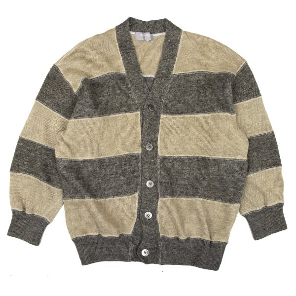 COMME des GARCONS HOMME Linen Bicolor Cardigan Beige Size L