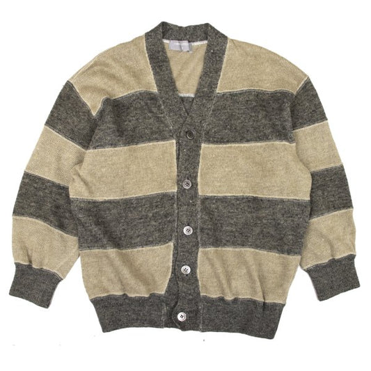 COMME des GARCONS HOMME Linen Bicolor Cardigan Beige Size L
