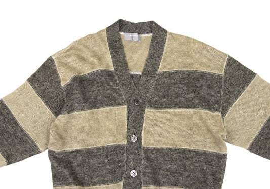 COMME des GARCONS HOMME Linen Bicolor Cardigan Beige Size L