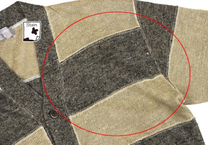 COMME des GARCONS HOMME Linen Bicolor Cardigan Beige Size L