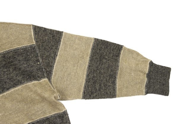 COMME des GARCONS HOMME Linen Bicolor Cardigan Beige Size L