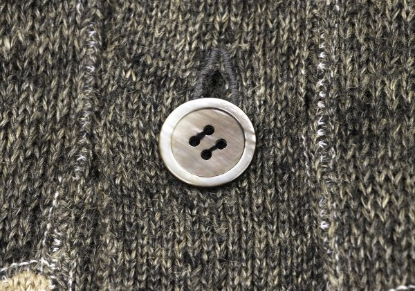 COMME des GARCONS HOMME Linen Bicolor Cardigan Beige Size L
