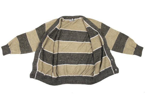 COMME des GARCONS HOMME Linen Bicolor Cardigan Beige Size L