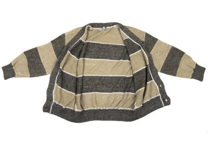 COMME des GARCONS HOMME Linen Bicolor Cardigan Beige Size L