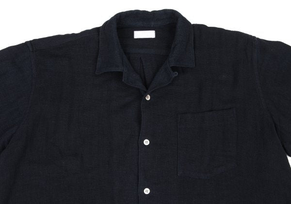 COMME des GARCONS HOMME Cotton Open Collar Shirt Navy Size L