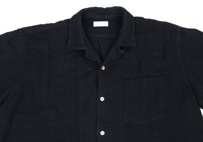 COMME des GARCONS HOMME Cotton Open Collar Shirt Navy Size L