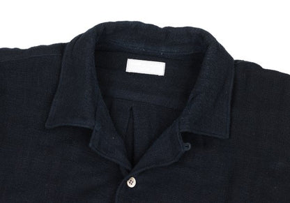 COMME des GARCONS HOMME Cotton Open Collar Shirt Navy Size L