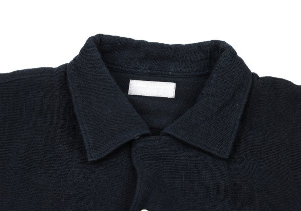 COMME des GARCONS HOMME Cotton Open Collar Shirt Navy Size L