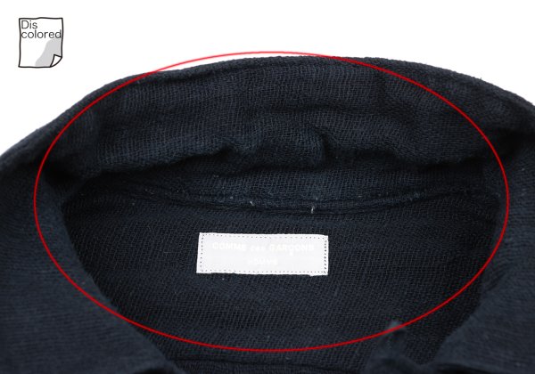 COMME des GARCONS HOMME Cotton Open Collar Shirt Navy Size L