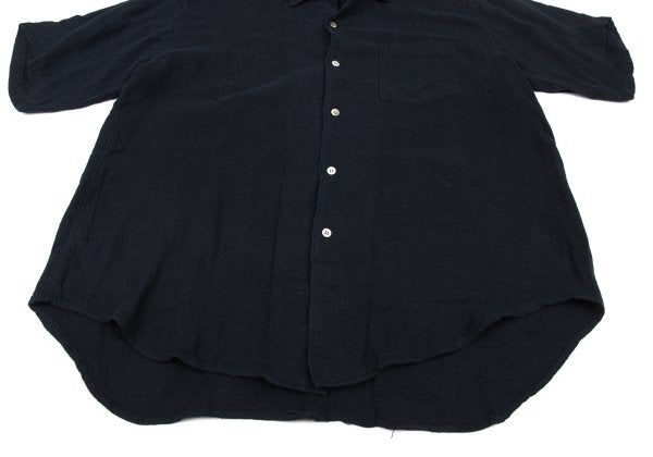 COMME des GARCONS HOMME Cotton Open Collar Shirt Navy Size L
