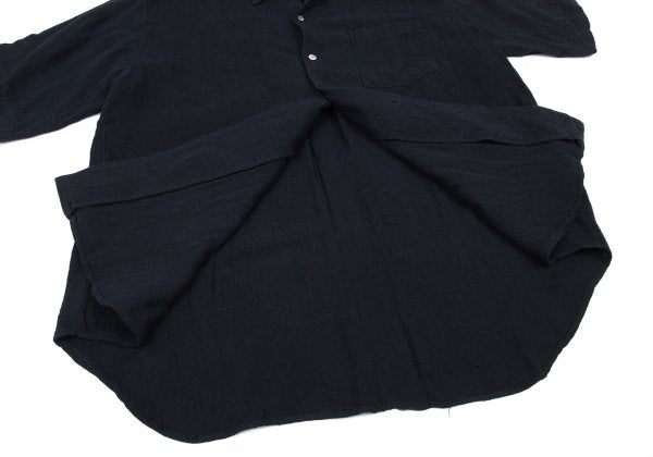 COMME des GARCONS HOMME Cotton Open Collar Shirt Navy Size L