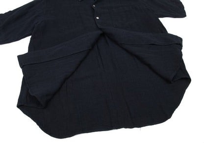 COMME des GARCONS HOMME Cotton Open Collar Shirt Navy Size L